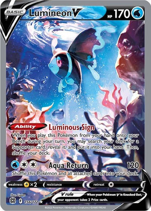 Pokemon TCG - SWSH09: Brilliant Stars - Lumineon V - 156/172 - Holofoil