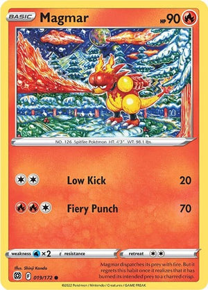 Pokemon TCG - SWSH09: Brilliant Stars - Magmar - 019/172