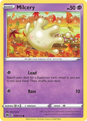 Pokemon TCG - SWSH09: Brilliant Stars - Milcery - 070/172 - Reverse Holofoil