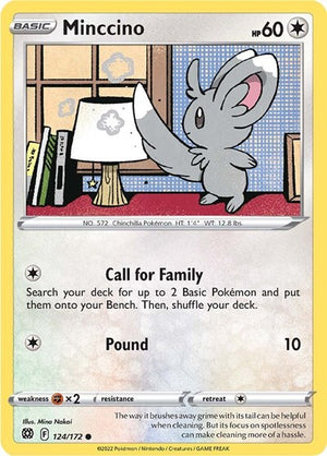 Pokemon TCG - SWSH09: Brilliant Stars - Minccino - 124/172