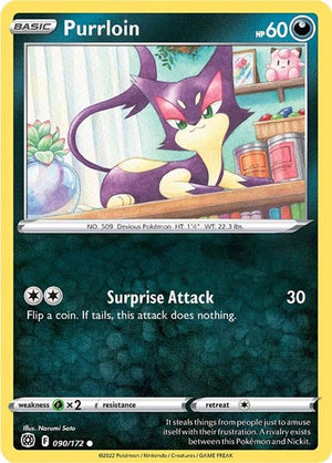Pokemon TCG - SWSH09: Brilliant Stars - Purrloin - 090/172