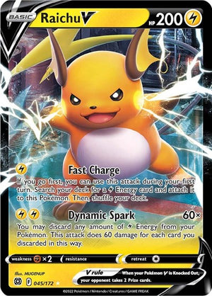 Pokemon TCG - SWSH09: Brilliant Stars - Raichu V - 045/172 - Holofoil