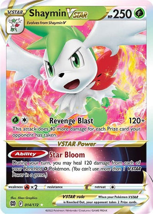 Pokemon TCG - SWSH09: Brilliant Stars - Shaymin VSTAR - 014/172 - Holofoil