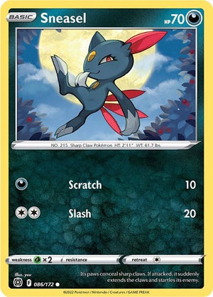 Pokemon TCG - SWSH09: Brilliant Stars - Sneasel - 086/172