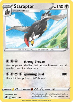 Pokemon TCG - SWSH09: Brilliant Stars - Staraptor - 119/172
