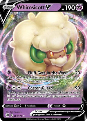 Pokemon TCG - SWSH09: Brilliant Stars - Whimsicott V - 064/172 - Holofoil