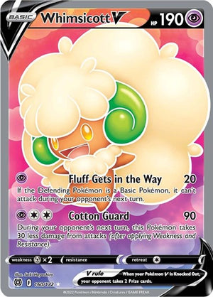Pokemon TCG - SWSH09: Brilliant Stars - Whimsicott V - 160/172 - Holofoil