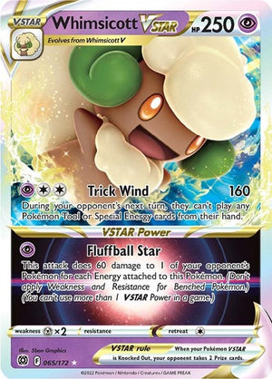 Pokemon TCG - SWSH09: Brilliant Stars - Whimsicott VSTAR - 065/172 - Holofoil