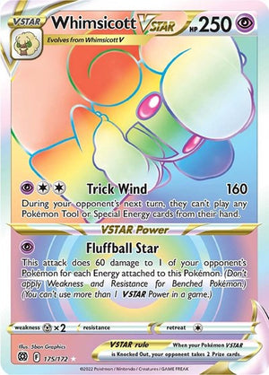 Pokemon TCG - SWSH09: Brilliant Stars - Whimsicott VSTAR - 175/172 - Holofoil