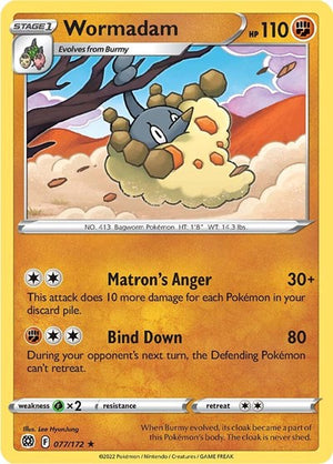 Pokemon TCG - SWSH09: Brilliant Stars - Wormadam - 077/172 - Reverse Holofoil