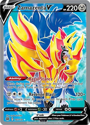 Pokemon TCG - SWSH09: Brilliant Stars - Zamazenta V - 163/172 - Holofoil