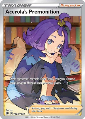 Pokemon TCG - SWSH09: Brilliant Stars Trainer Gallery - Acerola's Premonition - TG24/TG30 - Holofoil