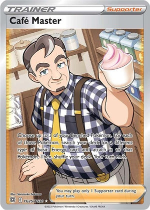 Pokemon TCG - SWSH09: Brilliant Stars Trainer Gallery - Cafe Master - TG25/TG30 - Holofoil