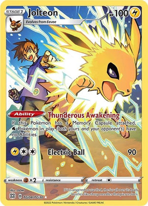 Pokemon TCG - SWSH09: Brilliant Stars Trainer Gallery - Jolteon - TG04/TG30 - Holofoil