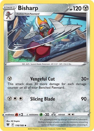 Pokemon TCG - SWSH10: Astral Radiance - Bisharp - 116/189 - Reverse Holofoil