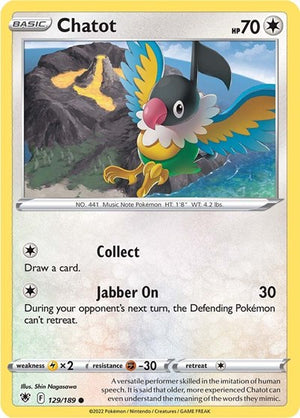 Pokemon TCG - SWSH10: Astral Radiance - Chatot - 129/189 - Reverse Holofoil