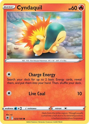 Pokemon TCG - SWSH10: Astral Radiance - Cyndaquil - 023/189