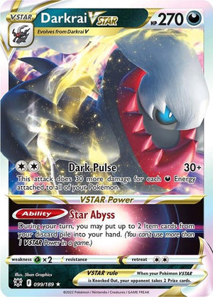 Pokemon TCG - SWSH10: Astral Radiance - Darkrai VSTAR - 099/189 - Holofoil