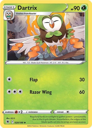 Pokemon TCG - SWSH10: Astral Radiance - Dartrix - 020/189