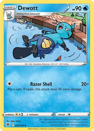 Pokemon TCG - SWSH10: Astral Radiance - Dewott - 042/189