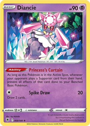 Pokemon TCG - SWSH10: Astral Radiance - Diancie - 068/189 - Reverse Holofoil