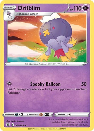 Pokemon TCG - SWSH10: Astral Radiance - Drifblim - 064/189 - Reverse Holofoil