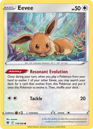 Pokemon TCG - SWSH10: Astral Radiance - Eevee - 119/189 - Reverse Holofoil