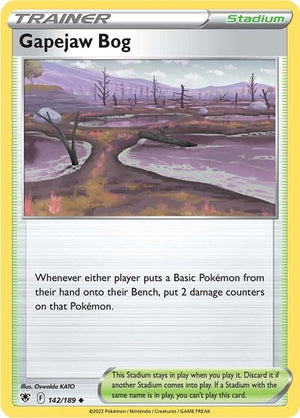 Pokemon TCG - SWSH10: Astral Radiance - Gapejaw Bog - 142/189 - Reverse Holofoil