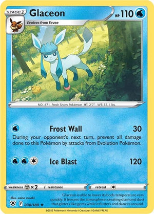 Pokemon TCG - SWSH10: Astral Radiance - Glaceon - 038/189