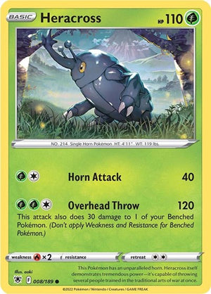 Pokemon TCG - SWSH10: Astral Radiance - Heracross - 008/189
