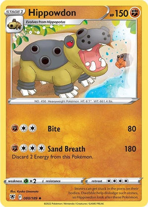 Pokemon TCG - SWSH10: Astral Radiance - Hippowdon - 080/189