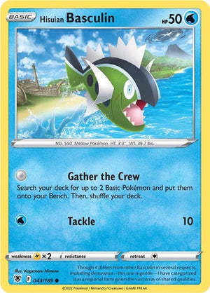 Pokemon TCG - SWSH10: Astral Radiance - Hisuian Basculin - 043/189