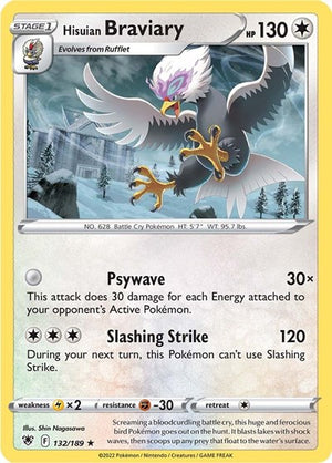 Pokemon TCG - SWSH10: Astral Radiance - Hisuian Braviary - 132/189
