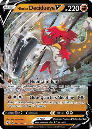 Pokemon TCG - SWSH10: Astral Radiance - Hisuian Decidueye V - 083/189 - Holofoil