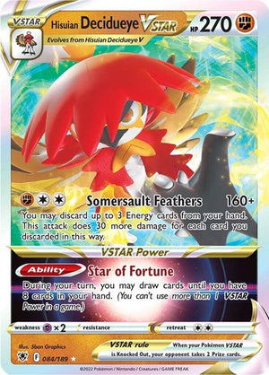 Pokemon TCG - SWSH10: Astral Radiance - Hisuian Decidueye VSTAR - 084/189 - Holofoil