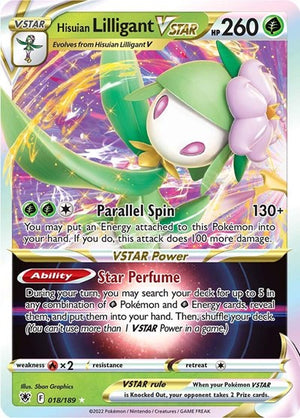 Pokemon TCG - SWSH10: Astral Radiance - Hisuian Lilligant VSTAR - 018/189 - Holofoil