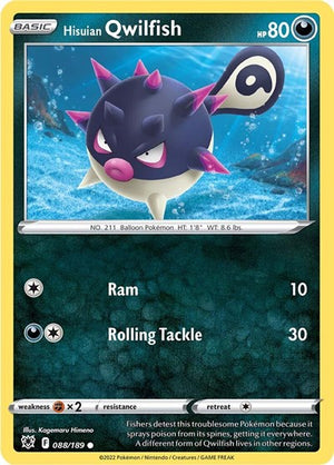 Pokemon TCG - SWSH10: Astral Radiance - Hisuian Qwilfish - 088/189