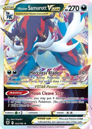 Pokemon TCG - SWSH10: Astral Radiance - Hisuian Samurott VSTAR - 102/189 - Holofoil