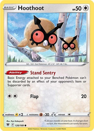 Pokemon TCG - SWSH10: Astral Radiance - Hoothoot - 120/189 - Reverse Holofoil