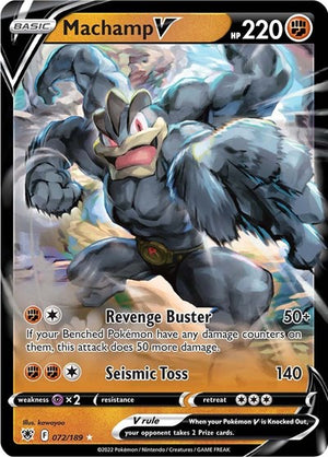 Pokemon TCG - SWSH10: Astral Radiance - Machamp V - 072/189 - Holofoil