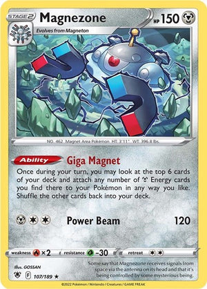 Pokemon TCG - SWSH10: Astral Radiance - Magnezone - 107/189 - Reverse Holofoil
