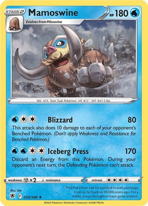 Pokemon TCG - SWSH10: Astral Radiance - Mamoswine - 033/189