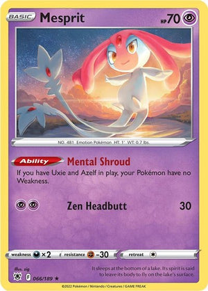 Pokemon TCG - SWSH10: Astral Radiance - Mesprit - 066/189 - Holofoil