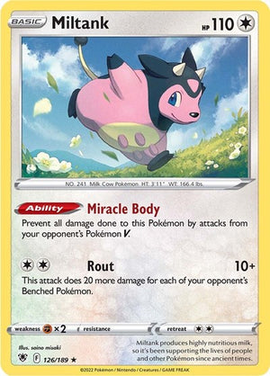 Pokemon TCG - SWSH10: Astral Radiance - Miltank - 126/189 - Reverse Holofoil