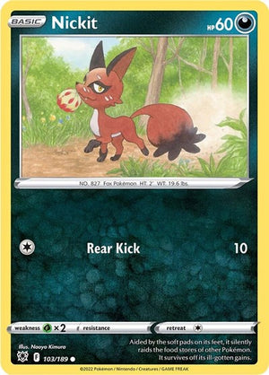 Pokemon TCG - SWSH10: Astral Radiance - Nickit - 103/189