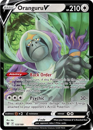 Pokemon TCG - SWSH10: Astral Radiance - Oranguru V - 133/189 - Holofoil