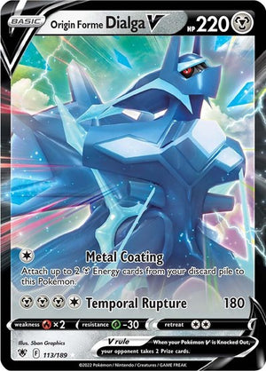Pokemon TCG - SWSH10: Astral Radiance - Origin Forme Dialga V - 113/189 - Holofoil