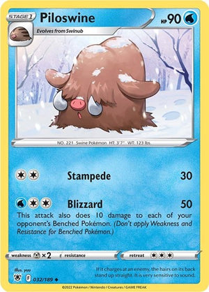 Pokemon TCG - SWSH10: Astral Radiance - Piloswine - 032/189