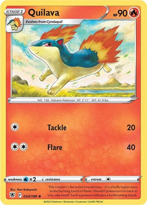 Pokemon TCG - SWSH10: Astral Radiance - Quilava - 024/189 - Reverse Holofoil