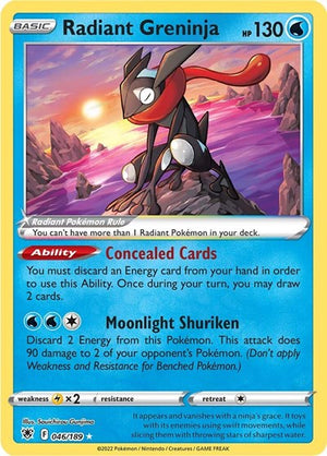 Pokemon TCG - SWSH10: Astral Radiance - Radiant Greninja - 046/189 - Holofoil